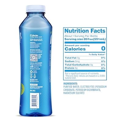 Perfect Hydration 9.5+ pH Alkaline Drinking Water 100% Recycled Bottles Electrolyte Minerals for Taste 24 pack - 20 oz