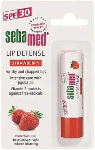SEBAMED Lip Defense SPF30 Strawberry 4.8g -Provides Fruity, moisturizing Care for Dry and chapped Lips