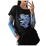 ✤【Características】: este jersey de Navidad está hecho de materiales de alta calidad, lo suficientemente resistentes para su uso diario, estilo de Navidad, impresión gráfica de árboles de Navidad, cuello redondo, manga larga, estilo casual, ajuste relajado.