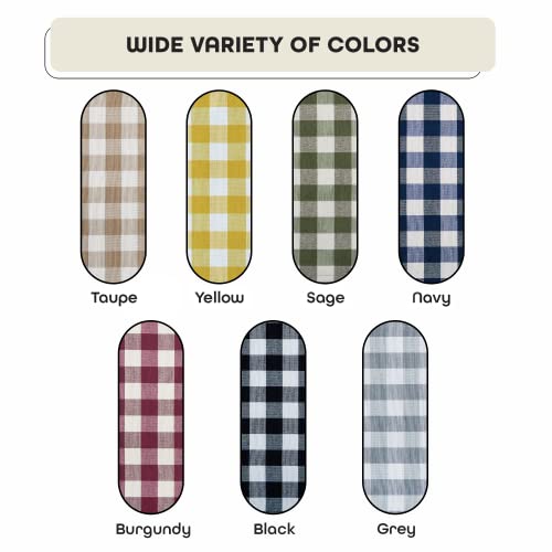 ACHIM Buffalo Check Panel Window Curtain - 42 Inch Width, 63 Inch Length - Burgundy & Ivory Plaid - Light Filtering Farmhouse Country Drapes for Bedroom Living & Dining Room Home Decor by ACHIM - Image 5