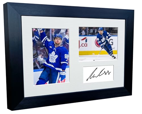 Kitbags & Lockers 12x8 A4 William Nylander Toronto Maple Leafs NHL Autographed Signed Photo Photograph Picture Frame Ice Hockey Poster Gift Triple