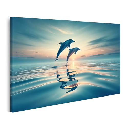 islandburner Bild auf Leinwand Delfine Im Sonnenuntergang Über Dem Meer Bilder Wandbilder Poster islandburner Bild auf Leinwand Delfine Im Sonnenuntergang Über Dem Meer Bilder Wandbilder Poster