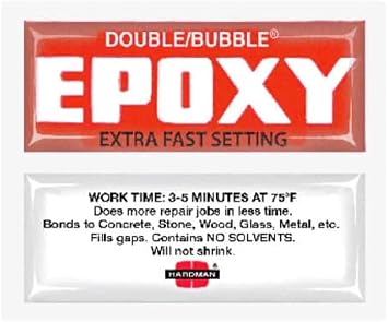 Tools & More Hardman Double Bubble Red Extra Fast Setting Epoxy 3-5 Minute - 10 Packs #04001 Model 4001