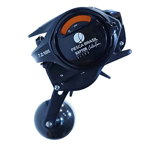 PB COLLECTION, Carretilha de Força, 6+1 Raptor Big Game Ultra, Esquerda, Modelo Leve, Ergonômica e C