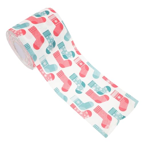 Abaodam Printed Christmas Wrapping Paper Decorative Toilet Paper Rolls Soft Bath Tissue for Bathroom