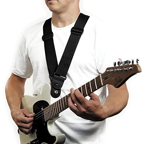 Planet Waves 50DARE000 Dare Sangle de guitare Noir - Les Beatles, Paul McCartney, John Lennon, RIngo Starr, George Harrison Planet Waves 50DARE000 Dare Sangle de guitare Noir – Image 3