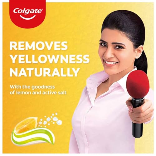 Image of Colgate Active Salt Lemon Toothpaste , Pack of 200g Germ-Fighting Colgate Toothpaste With Active Natural Salt & Lemon For Fighting Sticky Germs & Yellowness Giving Healthy White Teeth & Tight Gums