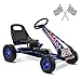 Produktbild GOPLUS GoKart Go Cart Kettcar Tretauto Tretfahrzeug mit Gummireifen Farbwahl (blau)