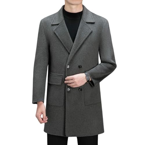 Chaqueta de cachemira protectora de doble botonadura para evitar el frío invernal con estilo