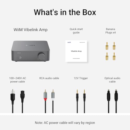 WiiM Vibelink Amp | 100W Power Amplifier with Premium ESS 9039Q2M DAC and TI TPA3255 | Compatible with WiiM Mini, Pro, Pro Plus, and Ultra | RCA, Coax, and Optical Inputs | Space Gray by WiiM - Image 8