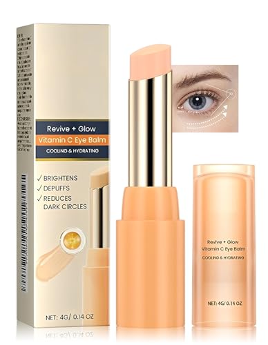 Erinde Vitamin C Eye Balm,Dark Circles & Puffiness, Hydrating Under Eye Cream for Women Men, Brightening Anti-Aging eye Treatment, Moisturizing Cream to Reduce Fine Lines, Smooth Firm Under eyes Skin