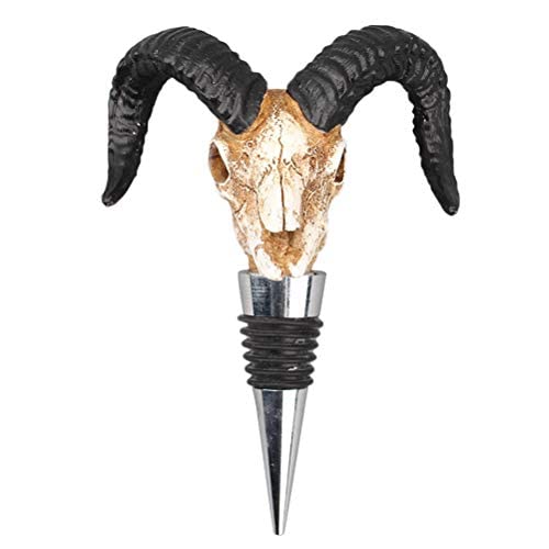 FUNZZY Goat Skull Wine Stopper for Halloween Wine Stoppers Bottle Plugs Halloween Party Supplies