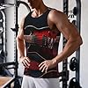 Electric Guitar Shape S Men's Gym Tank Top-Quick Dry Muscle Vest, Loose Fit Sleeveless Shirt for Running Workout Black #2