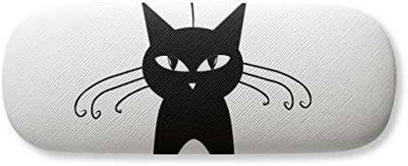 Cute Black Cat Pet Lover Animal Art Silhouette Glasses Case Eyeglasses Clam Shell Holder Storage Box image 2