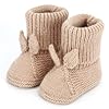 Baby Booties Newborn Babe First Walkers Knit Boots Warm Knit Crib Shoes Crochet Soft Infant Sock for Boy Girl
