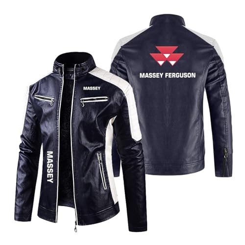 JANZBZSU Chaquetas De Moto De Terciopelo para Hombre Abrigos Cómodos De Cuero para M.A.SS.EY FE.RG.US.ON Camisetas De Ciclismo A Prueba De Viento Prendas De Vestir-SLanS||XL