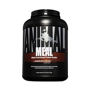Animal Meal – All Natural High Calorie Meal Shake – Egg Whites, Beef Protein, Pea Protein, Chocolate, 5 Pound (3930)