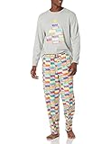 Amazon Essentials Disney Star Wars Flannel Pajamas Sleep Pajama-Sets, Marvel Holiday Bricks, 58-61