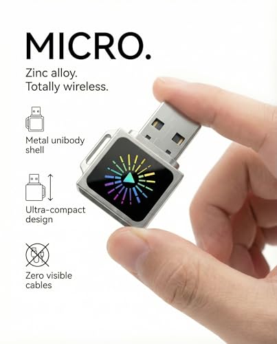 Wireless CarPlay & Android Auto Adapter 2-in-1, WiFi 6 Mini Metal Wireless CarPlay Dongle, Plug & Play USB-A for iPhone iOS 10+ & Android 11+, Converts Factory Wired CarPlay/Android Auto to Wireless — view 2