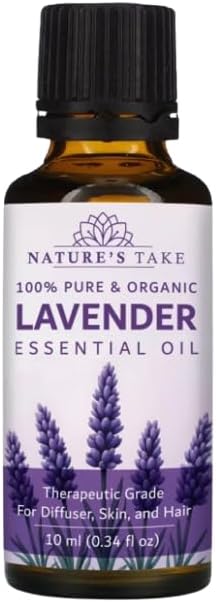 Pure Lavender Essential Oil 10ml, 50ml, 100ml – 100% Natural Aromatherapy Oil, Therapeutic Grade, Organic, Vegan & Cruelty-Free – Relaxation, Sleep & Skin Care (10mL, Lavender)