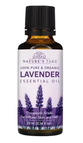 Pure Lavender Essential Oil 10ml, 50ml, 100ml – 100% Natural Aromatherapy Oil, Therapeutic Grade, Organic, Vegan & Cruelty-Free – Relaxation, Sleep & Skin Care (10mL, Lavender)