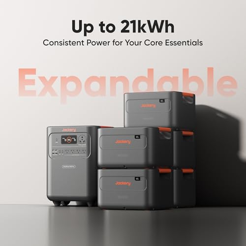 Jackery HomePower 3600 Plus Portable Power Station, 3600W AC Output, 3584Wh LFP Solar Generator, Expandable up to 43kWh, Essential Home Backup for Home Use, Emergencies, RV (Solar Panel Optional)