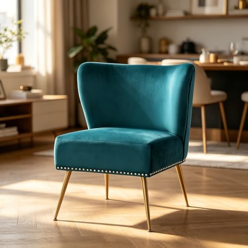 Blue Velour Strapless Lounge Chair, 28