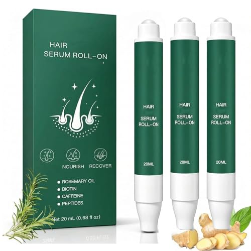 Image of Roota Hair Care Serum Roll-On, Rosemary Oil for Hair Care, Hair Serum for Regrowth Thicker & Stronger Hair, Mild and Non-Greasy, Easy to Absorb, 20ml (3)