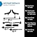 TRQ Front Steering & Suspension Kit Control Arm with Ball Joint Steering Rack & Pinion Bellow Sway Bar Stabilizer Link Tie Rod Compatible with Chevrolet Nissan