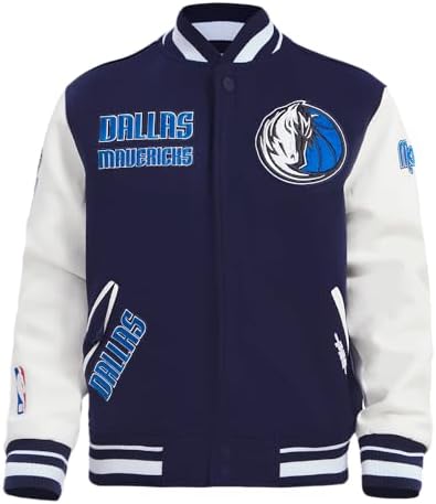 ❗️期間限定SALE❗️NBA公式アパレル VARSITY JACKET ネイビーL Pro Standard Jaqueta masculina NBA retrô clássica de lã PU
