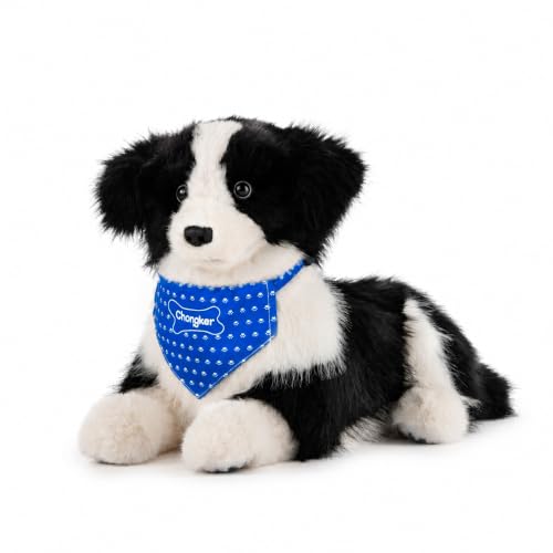 Chongker Realistic Companion Robot Dog Stuffed Animals for The Elderly