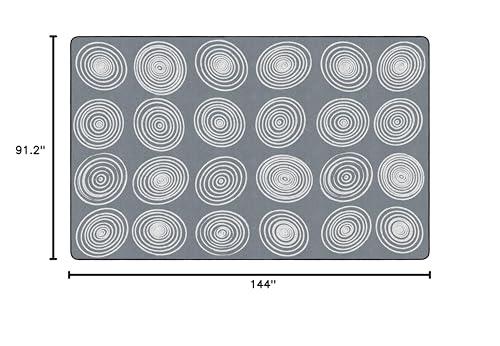 Tapete decorativo rectangular Circles Abstract 7'6" x 12' miniatura 3