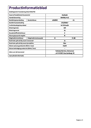 HANKOOK KINERGY 4S 2 H750 XL - 235/55R17 103W - C/B/72dB - Ganzjahresreifen