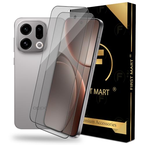 Image of FIRST MART Military-Grade Matte Anti-Glare Tempered Glass for Oppo Find X8 and Oppo Find X9 (6.59 Inch) With Installation Kit | Edge to Edge Coverage |Anti Glare, Bubble-Free [2 Pack]