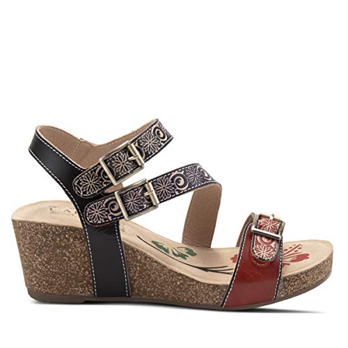 L’artiste By Spring Step Women's Tanja Sandal, Red Multi, 8.5 #TOP4