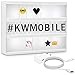 Produktbild kwmobile LED Lichtbox A4 Lightbox - 378 Buchstaben Zahlen schwarz bunt Emoji - USB Netzteil - Deko Leuchte Light Box - Kino Leuchtkasten Vintage Lampe