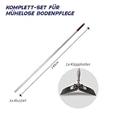 G.I.V. - Reinigungstechnik Bodenwischer Moppstange Aluminium 140cm mit Rändelhandgriff...