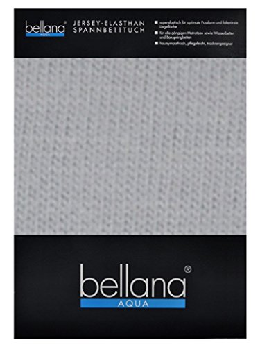 bellana® Aqua Jersey Multifunktions-Spannbettlaken für Wasserbetten in Normal- und Übergrößen, 140-160x200-220 cm in Silber