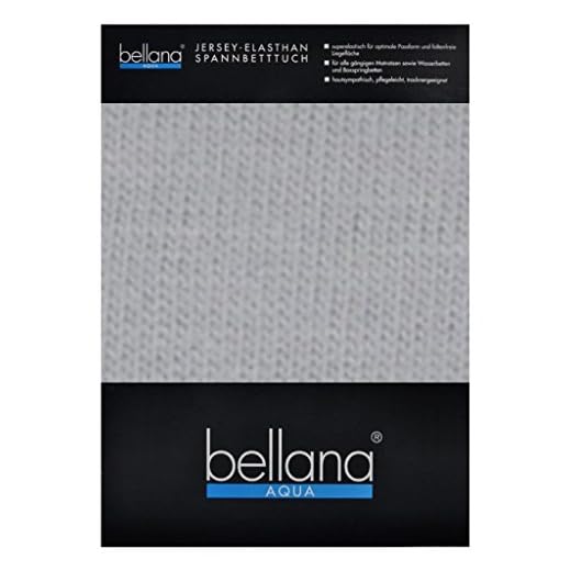 Bellana® Aqua Jersey Multifunktions-Spannbettlaken für Wasserbetten in Normal- und Übergrößen, 90-100-120x200-220 cm in Silber