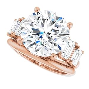 7 Ct Moissanite Engagement RingVvs1 10k 14k 18k Gold & 925 Sterling Silver Solitaire 5 Stone Moissanite Wedding Ring Christmas Gift For Women