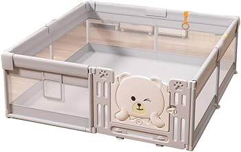Amazon.co.jp: TAKEY大阪熊 ベビーサークル フェンス 扉付き 大型 滑り