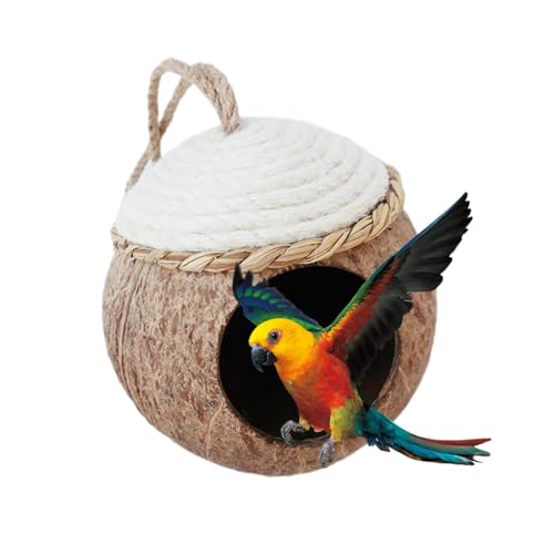 ＫＬＫＣＭＳ Casa de pássaro pendurada, de pássaro de coco, gaiola de pássaro, habitat para animais de est