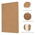 ZCZN 50 Pack A5 Kraft Notebooks Bulk, 8.15x5.5 Inches Lined Paper Journaling Notebooks, Notebooks for Work, Composition Notebooks for School, Journal Notebooks for Office, 60 Pages - Image 5