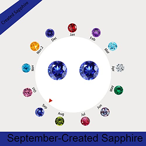 SMILEST Halo Birthstone Earrings for Women, 925 Sterling Silver Earrings Amethyst Ruby Aquamarine Birthstone Stud Earrings Anniversary Birthday Gifts for Women Mom Wife Daughter Gilrfriend Grandma2