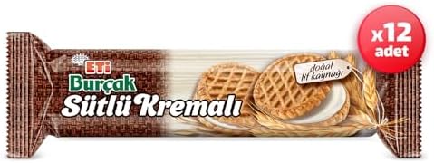 Eti Burçak Sütlü Kremalı Yulaflı Bisküvi 100 g x 12 Adet - Görsel 2