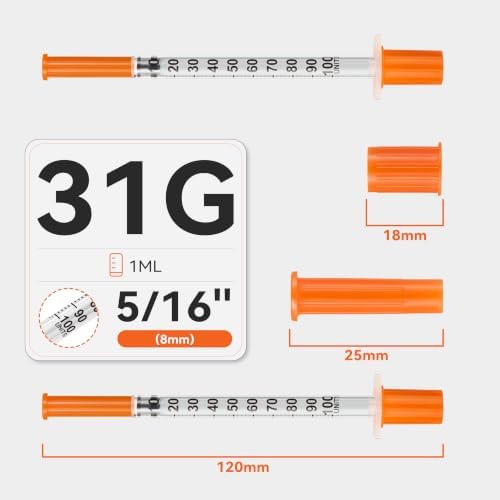 1ml 31G 5/16"(8mm) Syringes, Individually Packaged, Box of 30 — 사진 6
