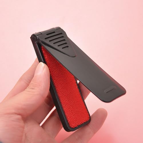 Kisstta 2-Teiliger Faltbare Fusselentfernerbürste, Tragbare Wiederverwendbare Mini-Fusselbürste Zum Entfernen Von Kleidung, Sofas, Stoffen, Tierhaaren Reise-Fusselbürste (Schwarz Und Weiß)