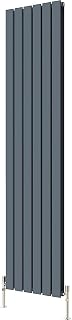 Radbliss Vertical Flat Panel Design Radiator 1800x408mm Anthracite Matt Grey Double Tall RAD Central Heating
