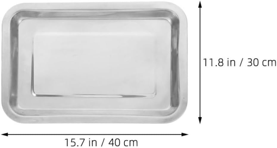 Lab Instrument Tray Stainless Steel Spill Containment | Easy to Clean Acid and Alkali Resistant Silver Finish , Multipurpose Use