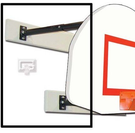 Gared Sports Three-Point Wall Mount Series with 9-12' Foot Extension for Fan-Shaped Board